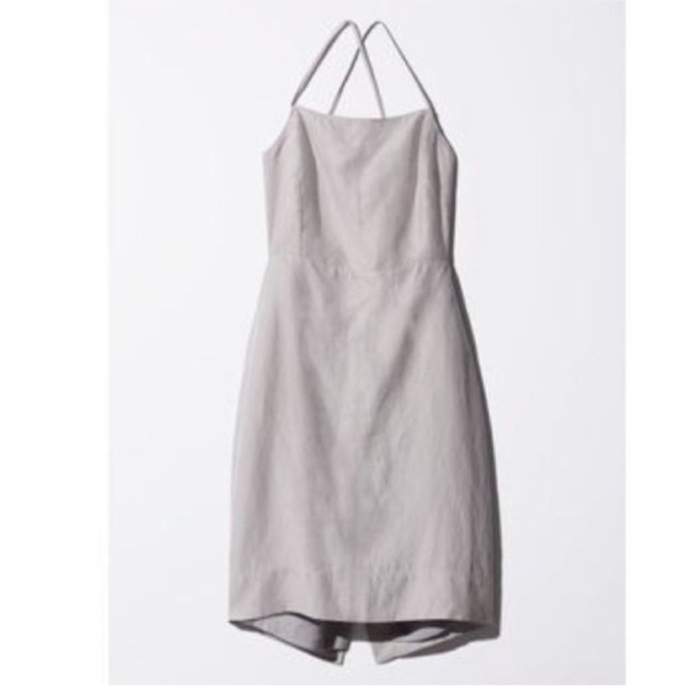 Aritzia Wilfred Gray Strappy Back Dress in size 2